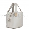 HERMES PICOTIN LOCK 18 GRIS PERLE CLEMENCE PALLADIUM HARDWARE (17.8*12.7*19.1cm)