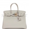 HERMES BIRKIN 35 GRIS PERLE TOGO PALLADIUM HARDWARE 39882110468190 (34.9*27.9*17.8cm)