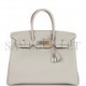 HERMES BIRKIN 35 GRIS PERLE TOGO PALLADIUM HARDWARE 39882110468190 (34.9*27.9*17.8cm)