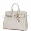 HERMES BIRKIN 35 GRIS PERLE TOGO PALLADIUM HARDWARE 39882110468190 (34.9*27.9*17.8cm)