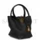 HERMES PICOTIN LOCK 18 BLACK MATTE ALLIGATOR AND CLEMENCE TOUCH GOLD HARDWARE (17.8*12.7*19.1cm)