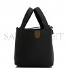 HERMES MONOCHROME PICOTIN 18 BLACK CLEMENCE BLACK HARDWARE (17.8*12.7*19.1cm)