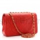 CHANEL LAMBSKIN QUILTED SMALL DOUBLE FLAP RED GOLD HARDWARE (23*14*6cm)