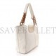 CHANEL CALFSKIN WOOD CHAIN TOTE WHITE (29*24*9cm)