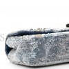 CHANEL SEQUIN MINI WATERFALL FLAP LIGHT BLUE  (23*14*5cm)