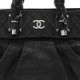 CHANEL DISTRESSED LAMBSKIN VINTAGE LIGNE LADY BRAID SILVER HARDWARE (37*30*13cm)