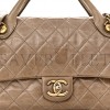 CHANEL GLAZED CALFSKIN CASTLE ROCK MEDIUM FLAP DARK GOLD HARDWARE (30*19*8cm)