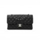 CHANEL CAVIAR QUILTED SMALL DOUBLE FLAP BLACK SILVER HARDWARE (23*14*6cm)