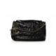 CHANEL PATENT PUZZLE ACCORDION FLAP BAG BLACK (28*20*15cm)