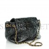 CHANEL PATENT PUZZLE ACCORDION FLAP BAG BLACK (28*20*15cm)