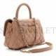 CHANEL CAVIAR QUILTED MINI COCO HANDLE FLAP BEIGE ROSE GOLD HARDWARE  (23*15*10cm)