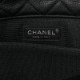 CHANEL CALFSKIN QUILTED XXL TRAVEL FLAP BAG BLACK SILVER HARDWARE (45*28*15cm)