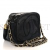 CHANEL LAMBSKIN CC TASSEL CAMERA CASE BLACK (15*12*7cm)