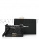 CHANEL CAVIAR QUILTED SMALL BOY FLAP BLACK SILVER HARDWARE (19.7*12.1*7.6cm)