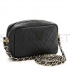 CHANEL IRIDESCENT CAVIAR QUILTED MINI COCO TASSEL CAMERA CASE BLACK (17*10*5cm)