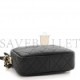 CHANEL IRIDESCENT CAVIAR QUILTED MINI COCO TASSEL CAMERA CASE BLACK (17*10*5cm)