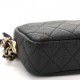 CHANEL IRIDESCENT CAVIAR QUILTED MINI COCO TASSEL CAMERA CASE BLACK (17*10*5cm)