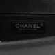 CHANEL CAVIAR QUILTED MEDIUM BOY FLAP BLACK SILVER HARDWARE (25*15*8cm)