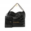 CHANEL SHINY CALFSKIN QUILTED CHANEL 22 BLACK (34*34*8cm)