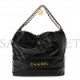 CHANEL SHINY CALFSKIN QUILTED CHANEL 22 BLACK (34*34*8cm)