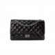 CHANEL PATENT QUILTED 2.55 REISSUE 227 FLAP PRUNE SILVER HARDWARE (30*19*10cm)