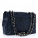 CHANEL CAVIAR QUILTED JUMBO DOUBLE FLAP NAVY BLUE SILVER HARDWARE (29*18*9cm)