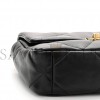 CHANEL LAMBSKIN QUILTED MEDIUM CHANEL 19 FLAP BLACK GOLD HARDWARE (25*16*7cm)