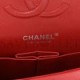 CHANEL CAVIAR QUILTED MEDIUM DOUBLE FLAP RED ROSE GOLD HARDWARE (25*15*6cm)