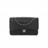 CHANEL CAVIAR CHEVRON QUILTED JUMBO DOUBLE FLAP BLACK SILVER HARDWARE (30*20*9cm)