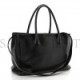 CHANEL CALFSKIN CERF EXECUTIVE SHOPPER TOTE BLACK SILVER HARDWARE (36*24*15cm)