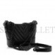 CHANEL CALFSKIN CHEVRON QUILTED SMALL GABRIELLE HOBO SO BLACK (20*15*8cm)