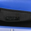 CHANEL PATENT CALFSKIN QUILTED NEW MEDIUM PLEXIGLASS BOY FLAP BLUE (27*18*7cm)