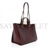 CHANEL CAVIAR MEDIUM STUDDED DEAUVILLE TOTE BURGUNDY ROSE GOLD HARDWARE (38*28*20cm)