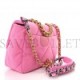 CHANEL DENIM QUILTED MEDIUM CHANEL 19 FLAP NEON PINK GOLD HARDWARE (24*15*8cm)