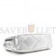 CHANEL METALLIC GOATSKIN QUILTED LARGE CHANEL 19 FLAP SILVER GOLD HARDWARE (30*21*9cm)