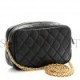 CHANEL CALFSKIN QUILTED MINI REISSUE CAMERA CASE BLACK (18*11*5cm)