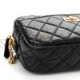 CHANEL CALFSKIN QUILTED MINI REISSUE CAMERA CASE BLACK (18*11*5cm)