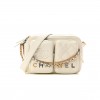 CHANEL CALFSKIN QUILTED SMALL CAMERA CASE WHITE (20*12*6cm)