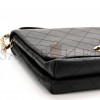 CHANEL CALFSKIN QUILTED DOUBLE POCKET TOP HANDLE FLAP BLACK GOLD HARDWARE (22*19*5cm)