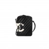 CHANEL CALFSKIN QUILTED MEDIUM CAMBON MESSENGER BLACK WHITE (25*19*3cm)