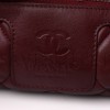 CHANEL LAMBSKIN QUILTED SMALL COCO COCOON REVERSIBLE TOTE GREY BURGUNDY (30*22*18cm)