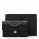 CHANEL CAVIAR QUILTED SMALL DOUBLE FLAP BLACK  GOLD HARDWARE (23*14*6cm)