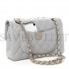 CHANEL CAVIAR QUILTED SMALL DOUBLE FLAP GREY ROSE GOLD HARDWARE (23*13*6cm)