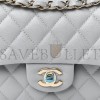 CHANEL CAVIAR QUILTED SMALL DOUBLE FLAP GREY ROSE GOLD HARDWARE (23*13*6cm)