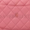 CHANEL CAVIAR QUILTED JUMBO DOUBLE FLAP DARK PINK ROSE GOLD HARDWARE (30*19*9cm)