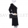 CHANEL LAMBSKIN QUILTED MEDIUM DOUBLE FLAP BLACK SILVER HARDWARE SILVER HARDWARE (25*15*6cm)