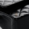 CHANEL CAVIAR QUILTED MEDIUM DOUBLE FLAP BLACK SILVER HARDWARE (25*15*6cm)