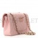 CHANEL CAVIAR QUILTED MEDIUM DOUBLE FLAP LIGHT PINK ROSE GOLD HARDWARE (25*15*6cm)