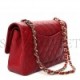 CHANEL CAVIAR QUILTED MEDIUM DOUBLE FLAP DARK RED GOLD HARDWARE (25*15*6cm)