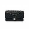 CHANEL CAVIAR QUILTED MEDIUM DOUBLE FLAP BLACK SILVER HARDWARE (25*15*6cm)